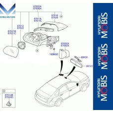 MIRROR-OUTSIDE REAR VIEW FOR SONATA HYBRID 2014-17